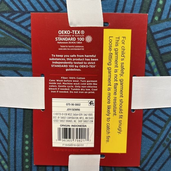 Kids Matching Family 2 piece Pajama Set - Wondershop™ Blue Size 10 Black Joy - Picture 6 of 6